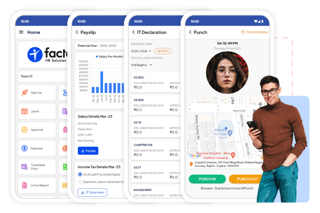 factoHR mobile app HRMS