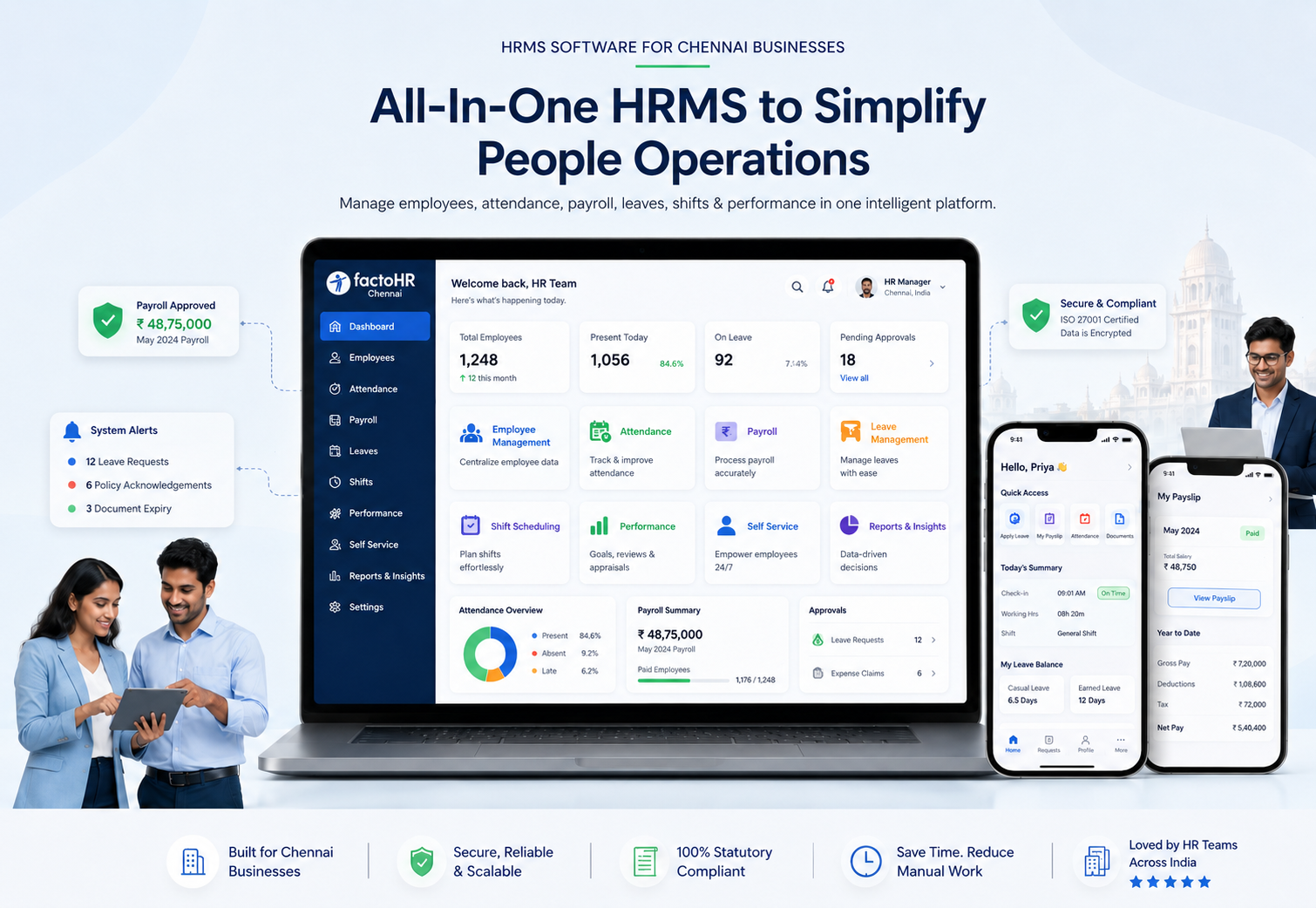 Best HR Software in Chennai for 2026 | Online HRMS and Payroll